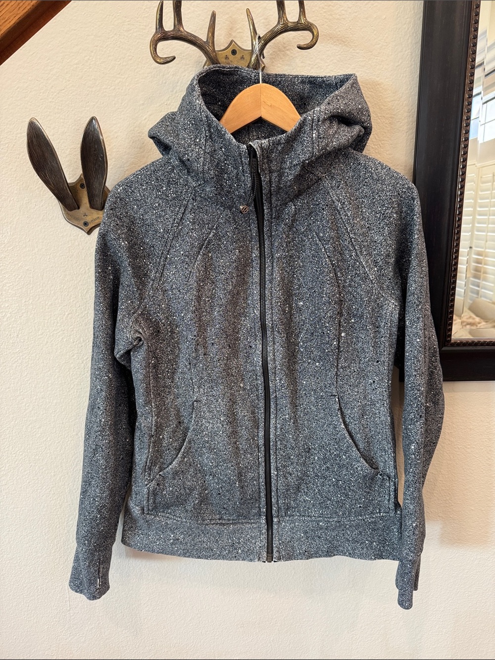 lululemon athletica Dark Heather Gray Full-Zip Hooded Sweatshirt